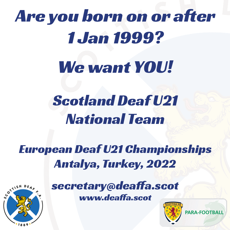 Looking for players for Scotland U21 National Team